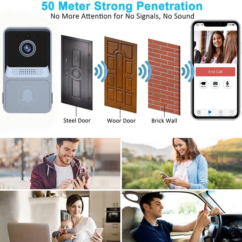 Elevate Your Home Security with the Ultimate Smart Wireless WiFi Video Doorbell - Experience Peace of Mind!