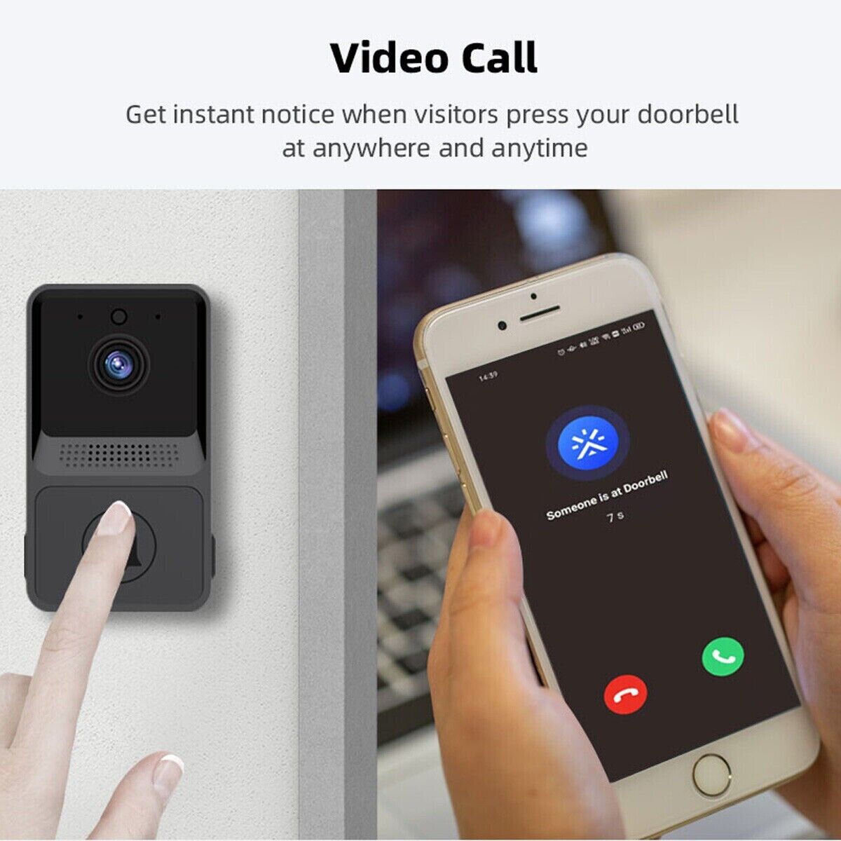 Elevate Your Home Security with the Ultimate Smart Wireless WiFi Video Doorbell - Experience Peace of Mind!