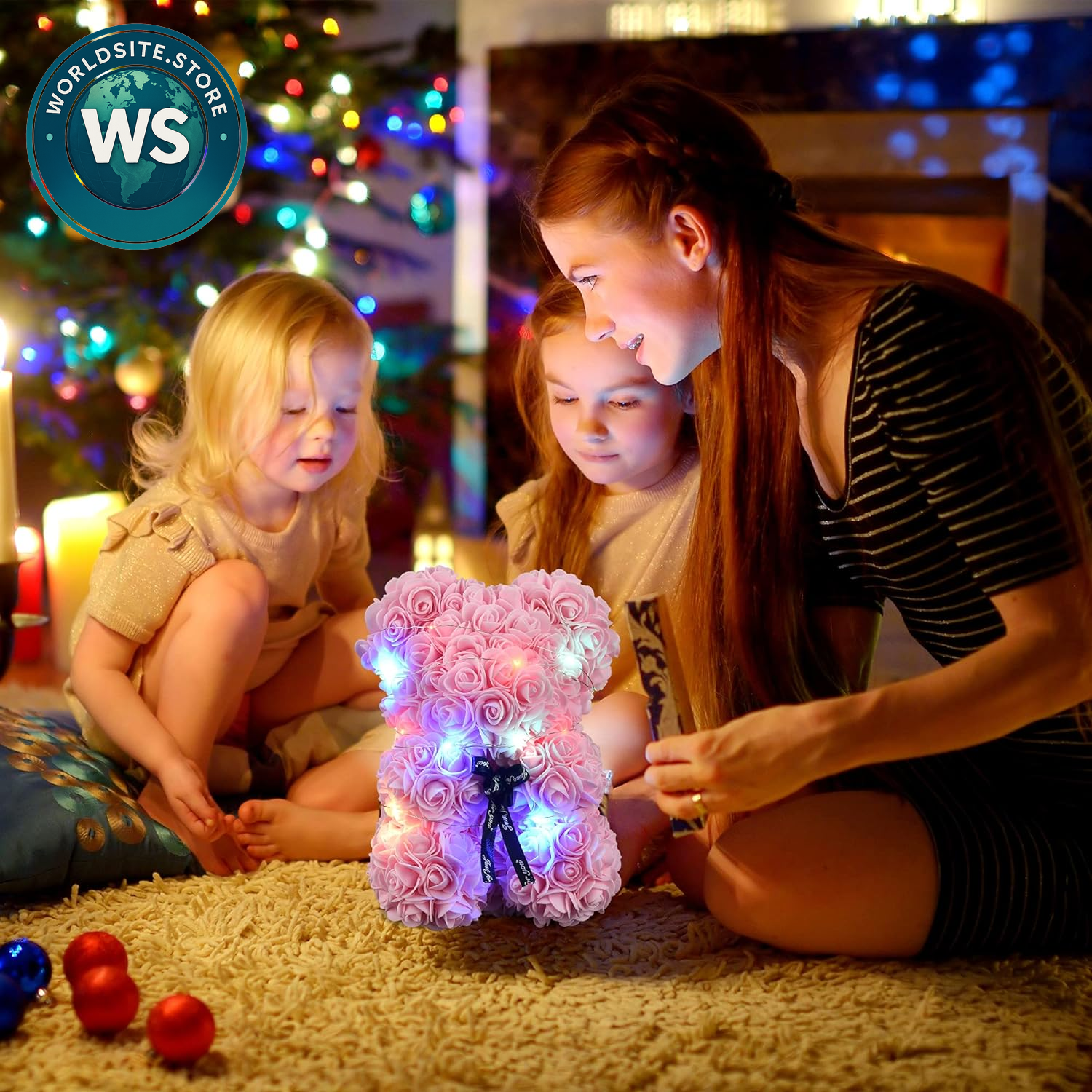 Charming Rose Flower Teddy Bear - Perfect Gift for Women, Moms & Wives for Mother’s Day, Valentine's Day, or Birthdays