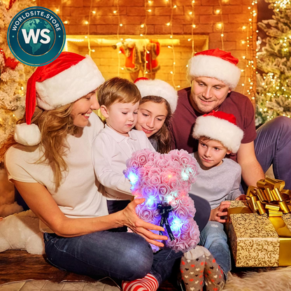 Charming Rose Flower Teddy Bear - Perfect Gift for Women, Moms & Wives for Mother’s Day, Valentine's Day, or Birthdays